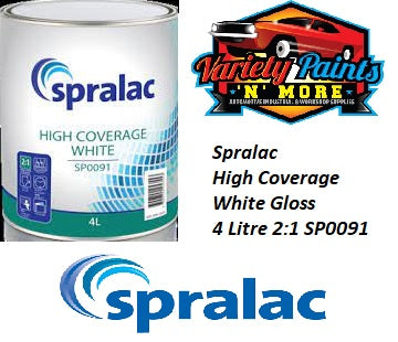 Spralac High Coverage White Gloss 4 Litre 2:1 SP0091