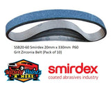 Smirdex 20mm x 520mm  P60 Grit Zirconia Belt (Pack of 10)
