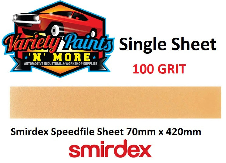 Smirdex 100 Grit SINGLE Paper Speedfile Sheet 70mm x 42mm