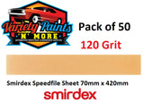 Smirdex 120 Grit Speedfile Sheet 70mm x 420mm PACK OF 50