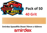 Smirdex 40 Grit Speedfile Sheet 70mm x 420mm PACK OF 50 