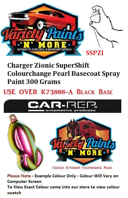 Charger Zionic SuperShift Colourchange Pearl Basecoat Spray Paint 300 Grams 1IS 48A
