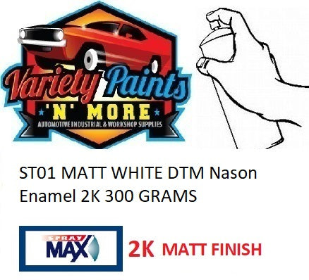 ST01 MATT White 2K DTM Nason Aerosol 300 Grams