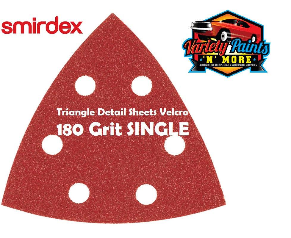 Smirdex Triangle 180 Grit SINGLE Detail Sanding Sheets 95 x 95 x 95mm