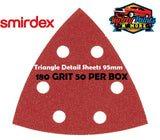 Smirdex Triangle 180 Grit BOX OF 50 Detail Sanding Sheets 95 x 95 x 95mm