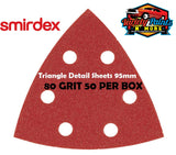 Smirdex Triangle 80 Grit BOX OF 50 Detail Sanding Sheets 95 x 95 x 95mm 