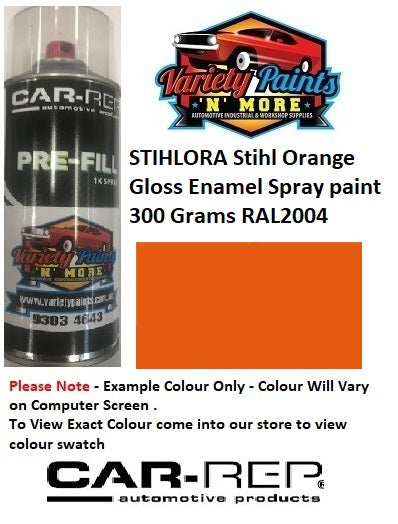 STIHLORA Stihl Orange Gloss Enamel Spray paint 300 Grams RAL2004