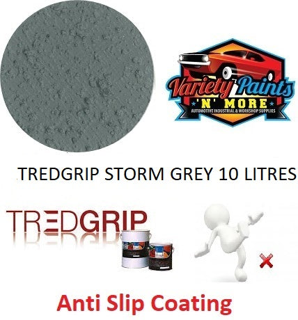 Tredgrip Storm Grey Water Based Non Slip Coating  10 Litres