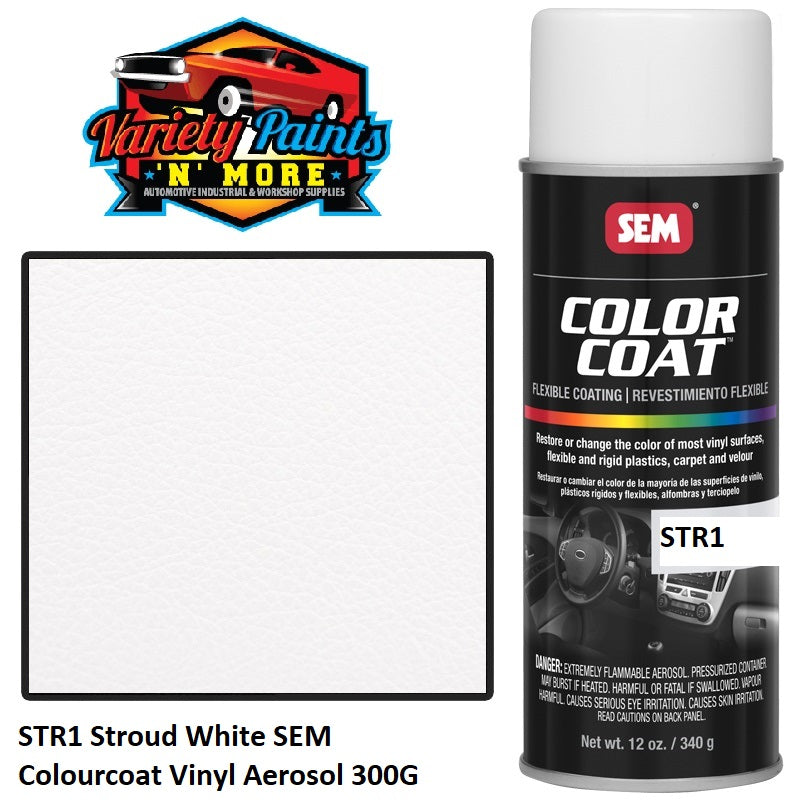 STR1 Stroud White SEM Colourcoat Vinyl Aerosol 300 Grams