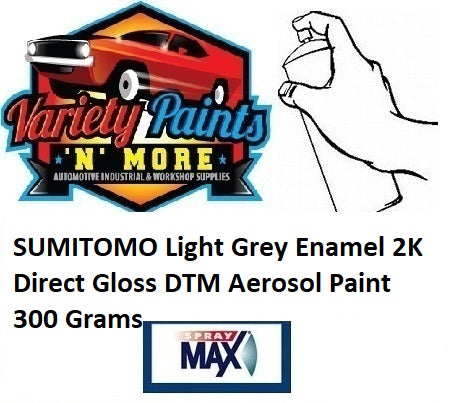 SUMITOMO Light Grey Enamel 2K Direct Gloss DTM Aerosol Paint 300 Grams