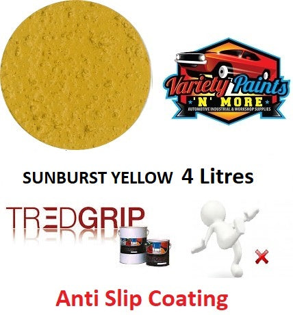 Tredgrip Sunburst /Safety Yellow Water Based Non Slip Coating  4 Litres