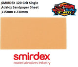 SMIRDEX 120G Single Adalox Sandpaper Sheet 115mm x 230mm 