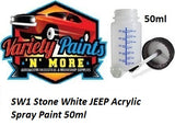 SW1 Stone White JEEP Acrylic Touch Up Paint 50ml with Brush 
