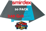 Smirdex Wet & Dry Sandpaper 240 Grit Pack of 50 Sheets 