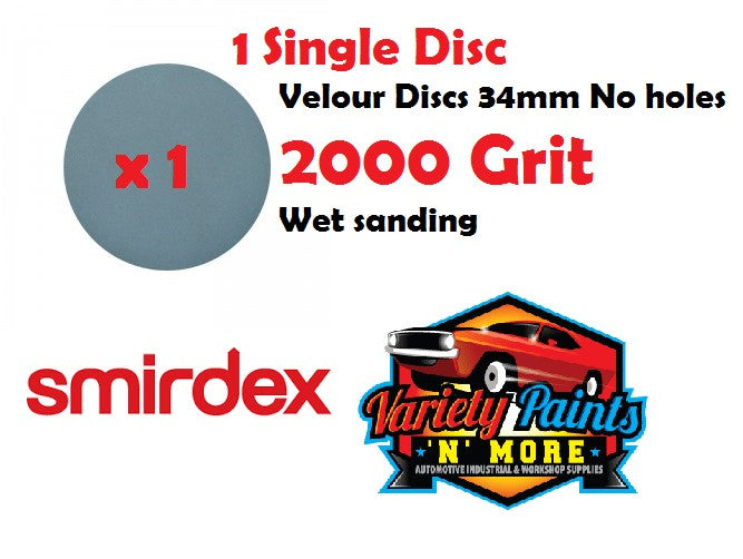 Smirdex 2000 Grit De-Nib 34mm Wet & Dry Disc 2000 Grit - Single