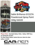 Sable Brilliance GY227A Powdercoat Spray Paint 300g G6020