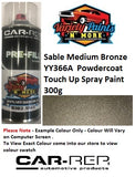 Sable Medium Bronze YY366A  Powdercoat Touch Up Spray Paint 300g 