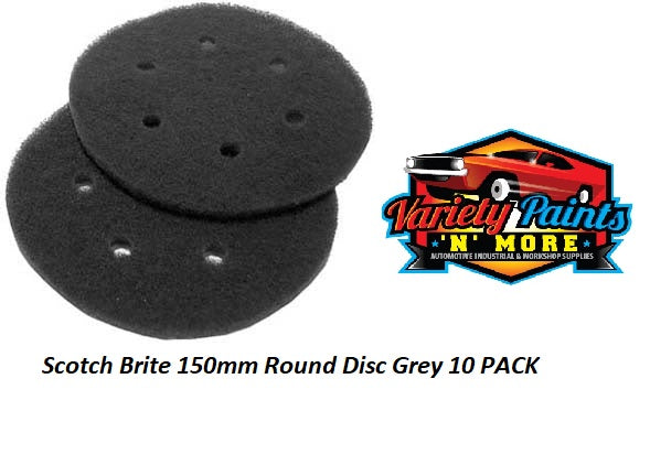 Scotch Brite 150mm Round Disc Grey 10 DISCS