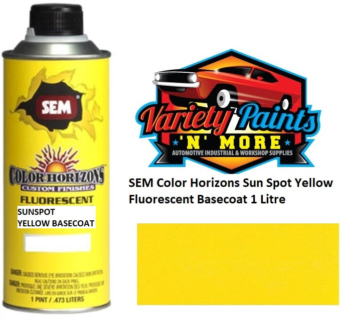 SEM Color Horizons Sun Spot Yellow Fluorescent Basecoat 1 Litre