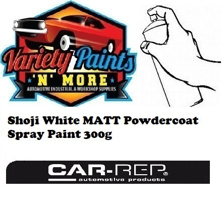 Shoji White MATT Powdercoat Spray Paint 300g S5109