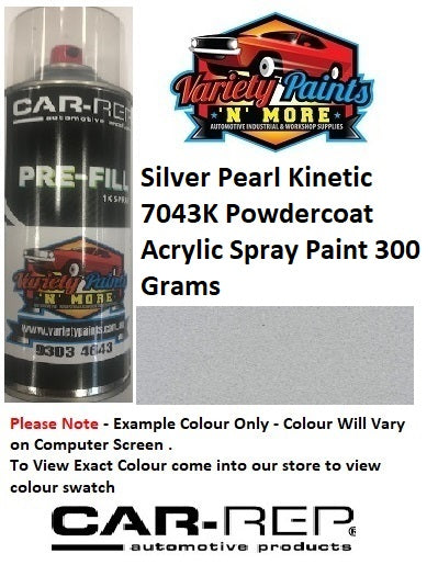 Silver Pearl Kinetic 7043K Powdercoat Acrylic Spray Paint 300 Grams