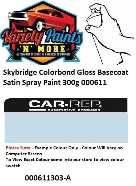 Skybridge Colorbond Basecoat Satin Spray Paint 300g 000611