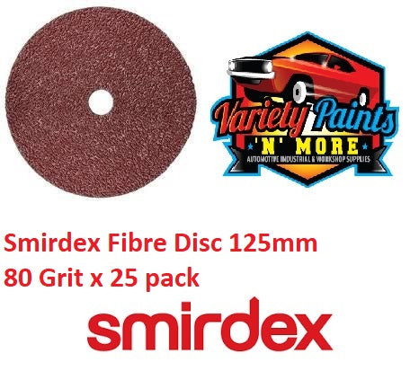 Smirdex Fibre Disc 125mm 80 Grit x 25 pack