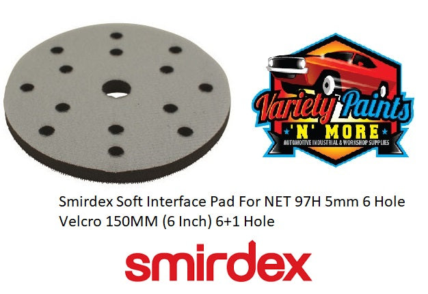 Smirdex Soft Interface Pad For NET 97H 5mm 6 Hole Velcro 150MM (6 Inch) 6+1 Hole