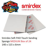 Smirdex Soft PAD Touch Sanding Sponge MEDIUM Box of 24 140 x 115 x 6mm 320 GRIT