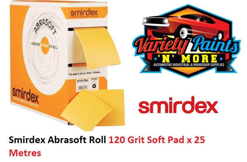 Smirdex Abrasoft Roll 180 Grit Soft Pad x 25 Metres