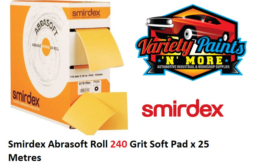 Smirdex Abrasoft Roll 240 Grit Soft Pad x 25 Metres