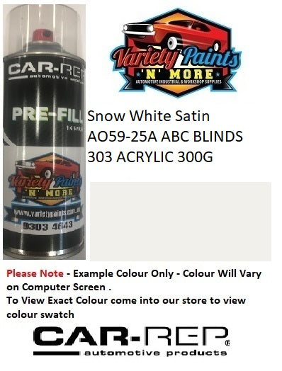 Snow White Satin A059-25A Powdercoat Spray Paint 300g W351