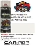 Snow White Satin AO59-25A Powdercoat Spray Paint 300g W351 