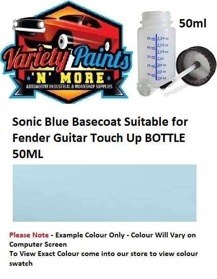 Sonic Blue Basecoat Suitable for Fender Guitar Touch Up BOTTLE 50ML