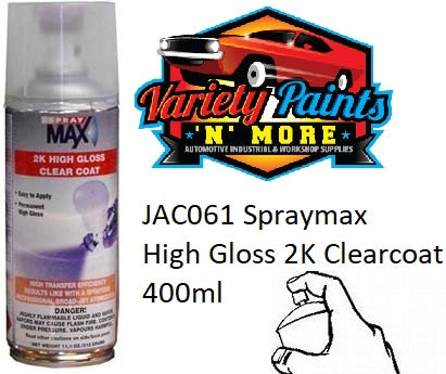 SprayMax 2K Uni Clear High Gloss Laquer Spray 400ml