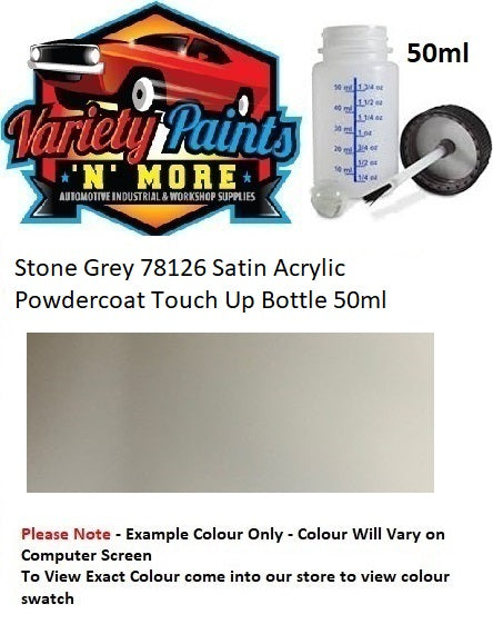 Stone Grey 78126 Satin Acrylic Powdercoat Touch Up Bottle 50ml