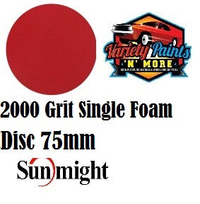 Sunfoam Foam Velcro Disc 2000grit x 75mm Single