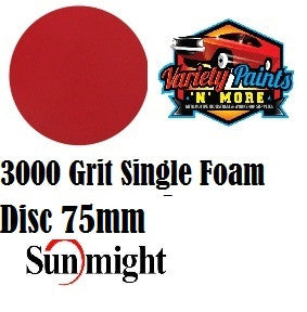 Sunfoam Foam Velcro Disc  3000grit x 75mm SINGLE