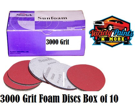 Sunfoam Foam Velcro Discs 150mm x 3000 Grit Pack of 10 96225