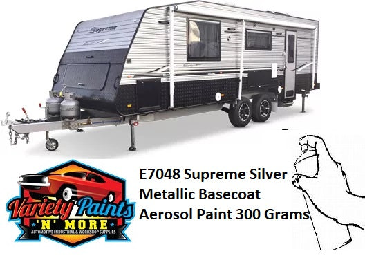 E7048 Supreme Spirit Silver Metallic Basecoat Aerosol Paint 300 Grams