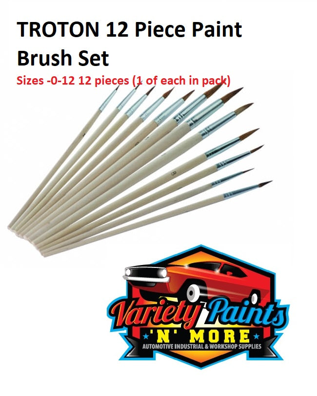 TROTON 12 Piece Paint Brush Set