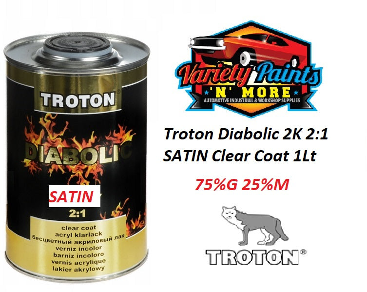 Troton Diabolic 2K 2:1 SATIN Clear Coat 1Lt