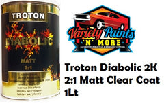 Troton Diabolic 2K 2:1 Matt Clear Coat 1Lt 