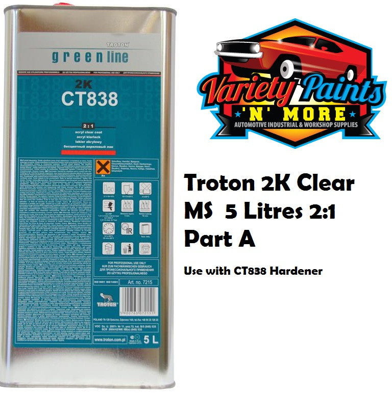 Troton CT838 MS 2K Clear Coat 2:1 5Lt