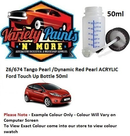 Z6/674 Tango Pearl /Dynamic Red Pearl ACRYLIC Ford Touch Up Bottle 50ml