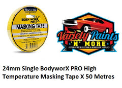 24mm Single BodyworX PRO High Temperature Masking Tape X 50 Metres
