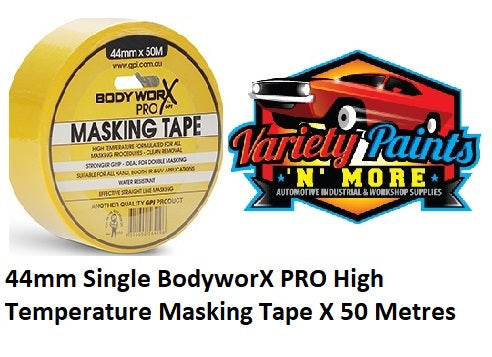 44mm Single BodyworX PRO High Temperature Masking Tape X 50 Metres