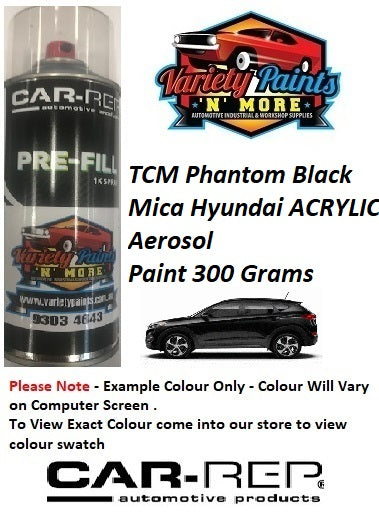 TCM Phantom Black Mica Hyundai Acrylic Aerosol Paint 300 Grams