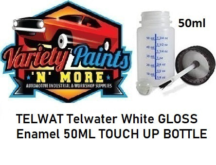 TELWAT Telwater White GLOSS Enamel 50ML TOUCH UP BOTTLE