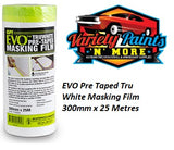 EVO Pre Taped Tru White Masking Film 300mm x 25 Metres 
